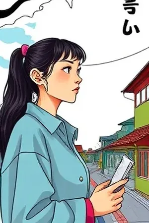 雨停之前封面，屋檐下滴水的水洼映出天际